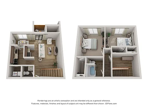 Floor plan Bedroom Townhome