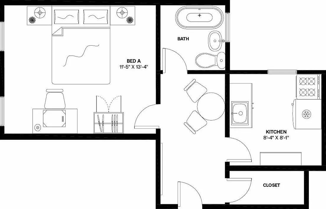 1 bed, 433 sqft, $3,050 — Photo 1