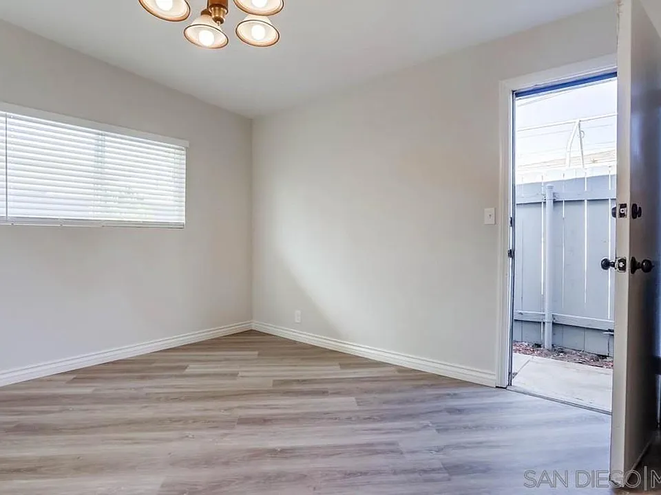 View from living room of front door