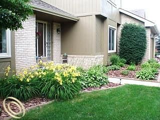 Manicured flower beds