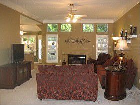 Large family room open to formal dining room