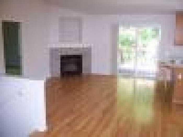 Living room with gas fireplace.