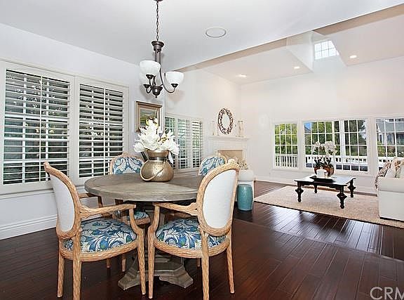 Dining room opens to living room