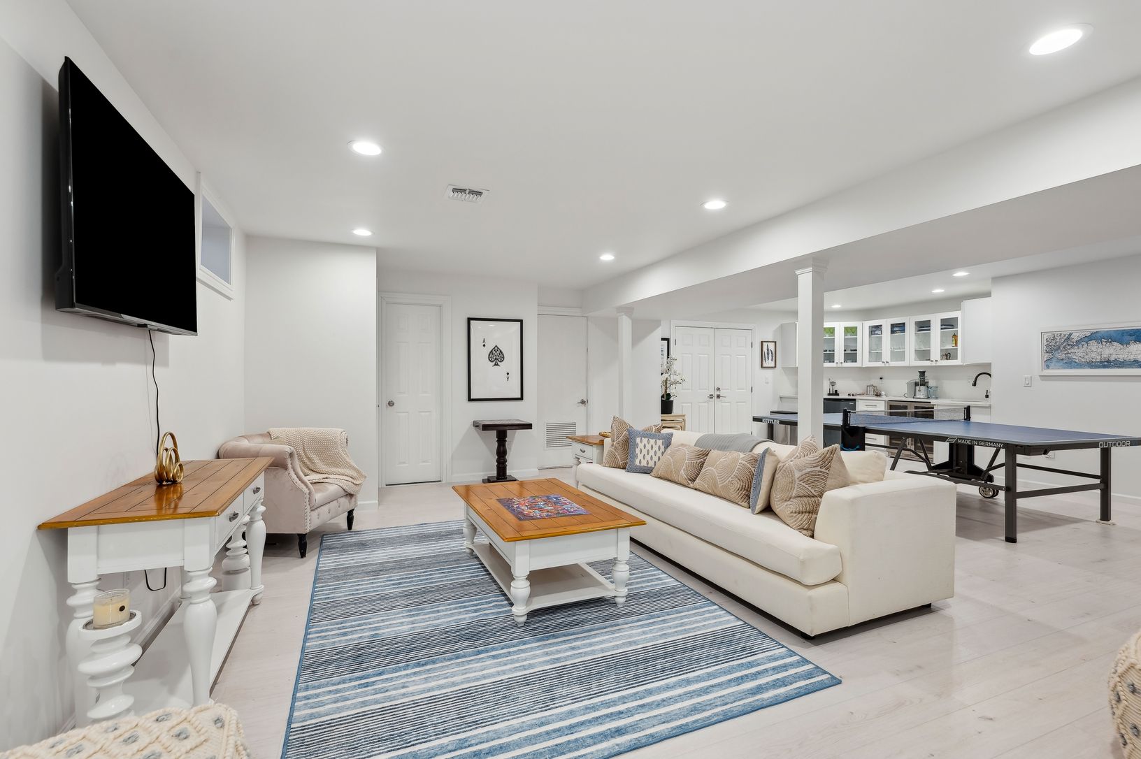  Finished Lower Level with Flat Screen