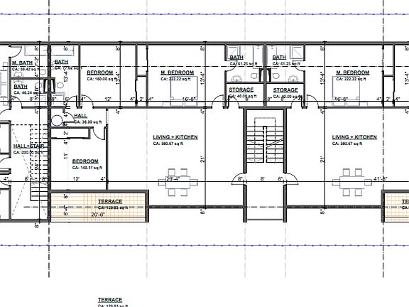 Spacious apartments.