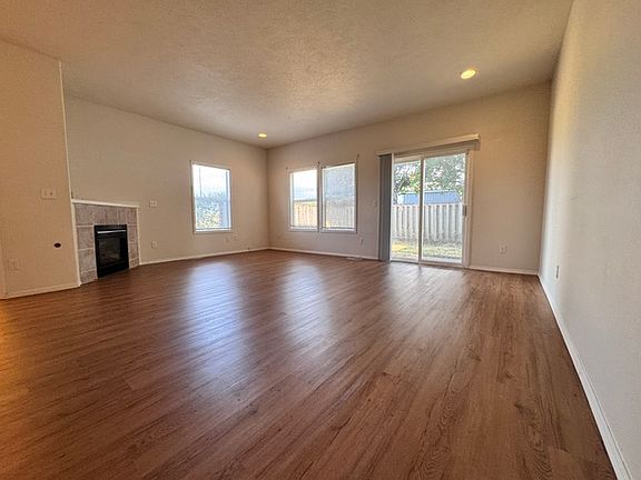 Living room with fireplace