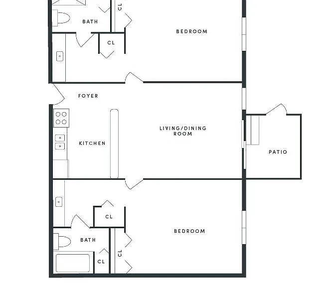 Two Bedroom | One Bathroom Two Bedroom | One Bathroom