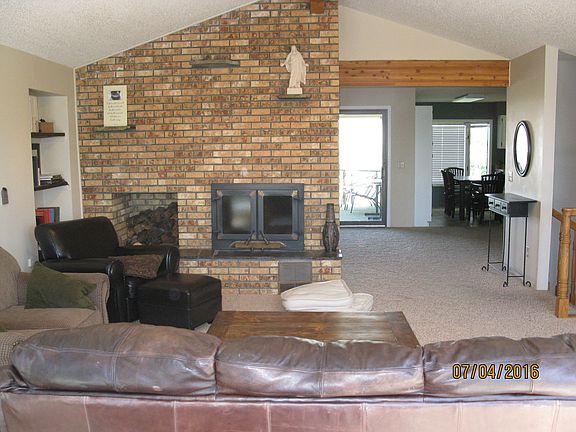 Living room with fireplace