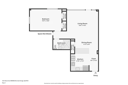Floor plan NEWLY RENOVATED 1BR