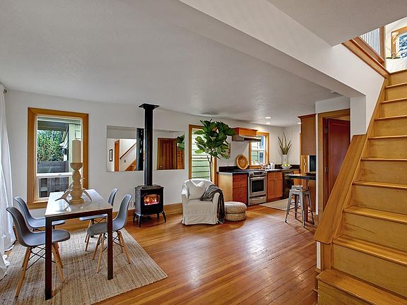 Open kitchen to living area
