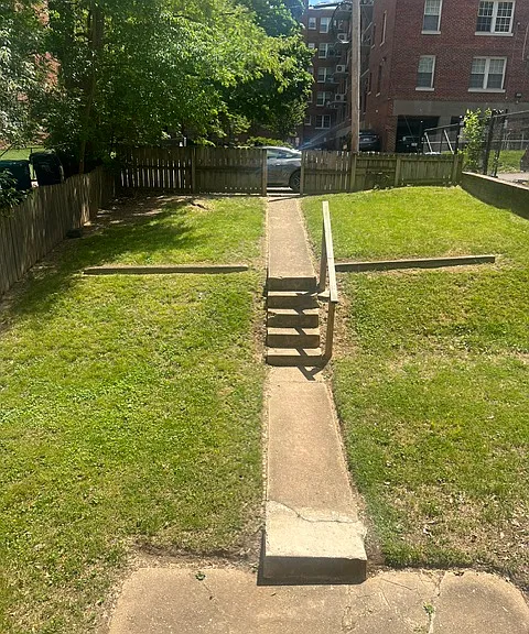 Spacious common backyard accessible to all tenants.