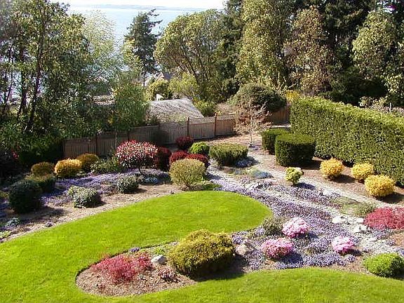 Landscaped backyard