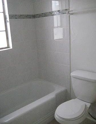 Recently refinished shower