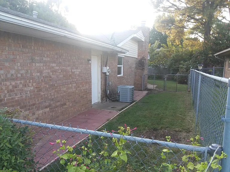 North side of house - Dog run