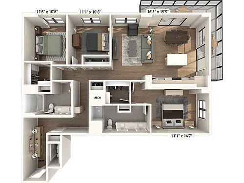 Floor plan C02-Scheme2