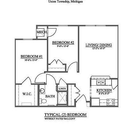 Cranbrook Two Bedroom without Balcony
