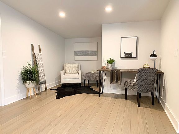 Quiet workspace above garage