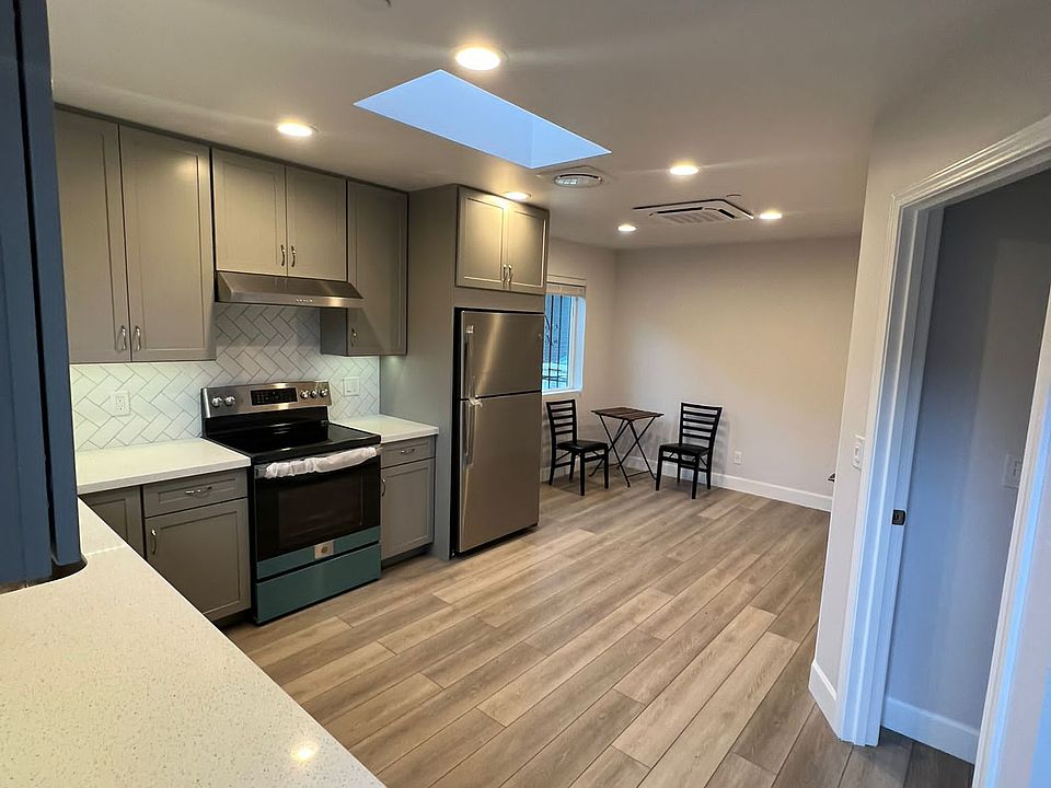 View from front door to kitchen and living space