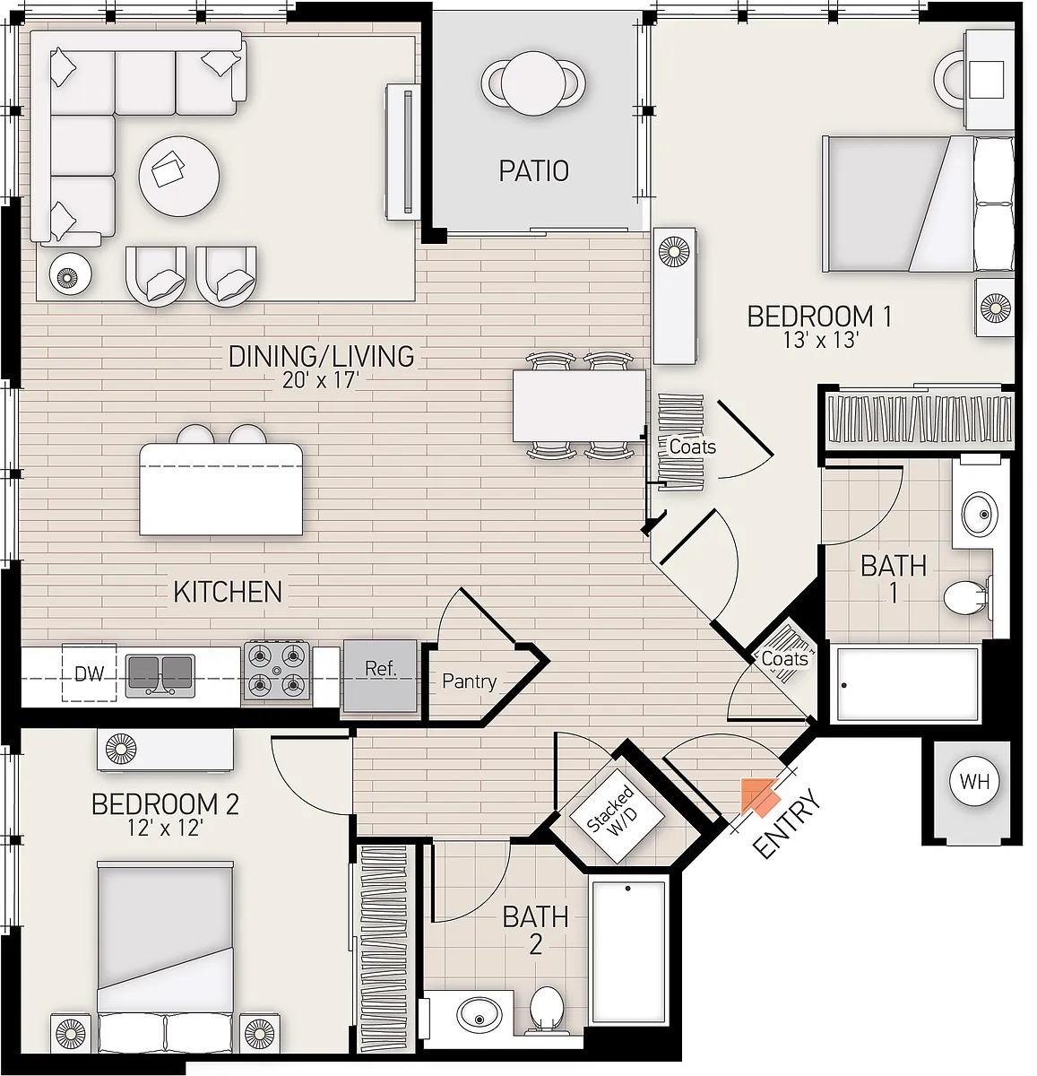 Floor plan River View VI - Plan J