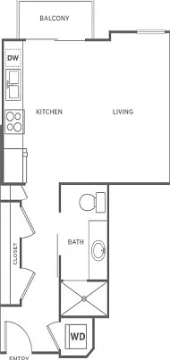 Studio (500 SF) Studio (500 SF)