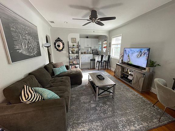 Living room with ample natural light