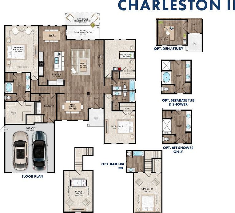 Charleston ll Plan, The Estates of Sanctuary Cove, Waverly, GA 31565