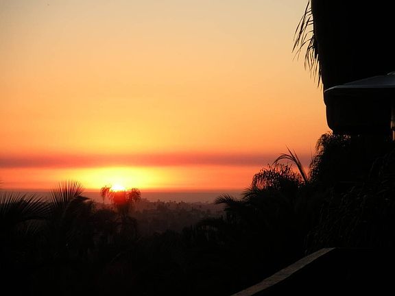 Sunset view from deck