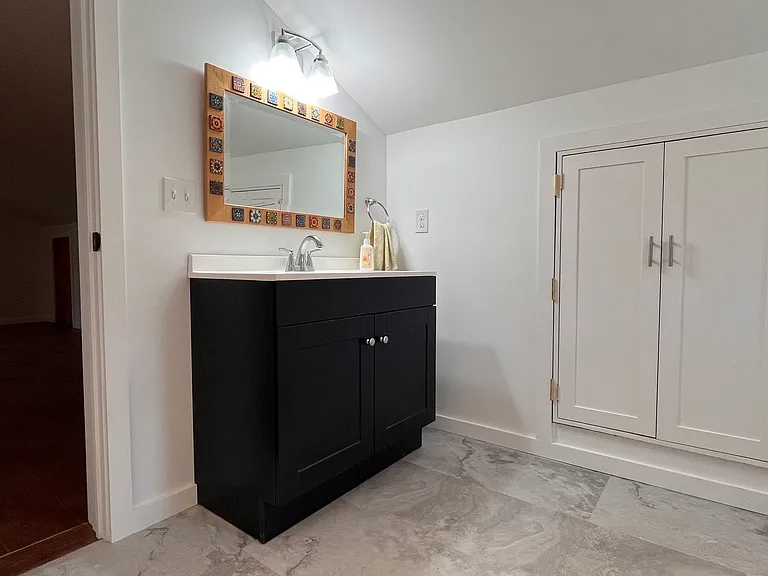 BATHROOM VANITY AND LINEN CLOSET