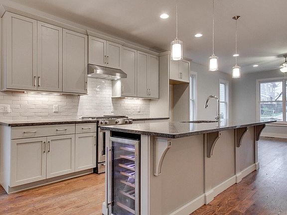 Kitchen with bar seating