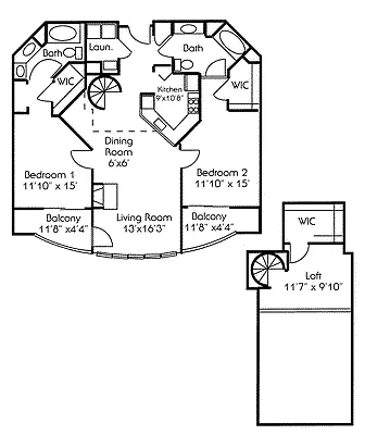 Floor plan 2CL (loft)