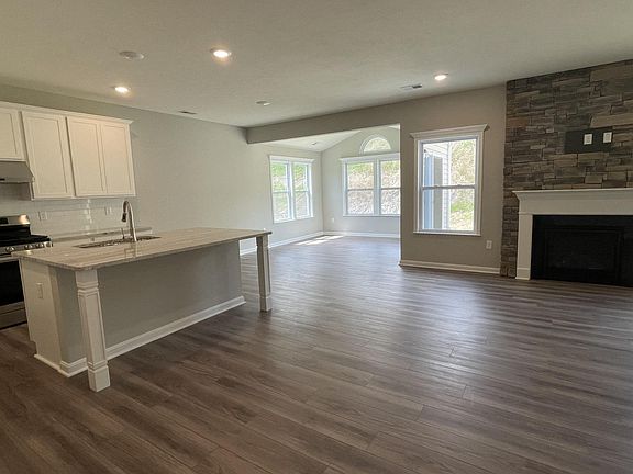 Open area w Kitchen, Family room area and Sunroom area