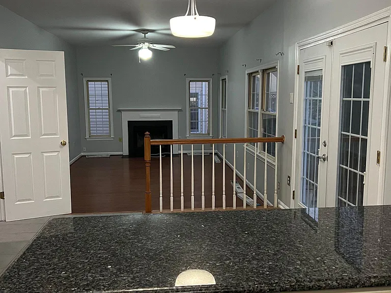 View from kitchen to family room