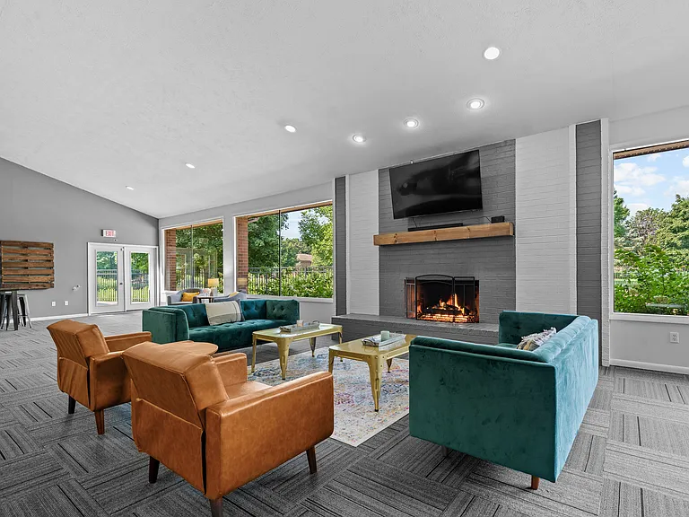 Study lounge at Dover Hills Apartments in Kalamazoo