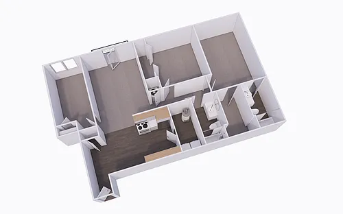 Floor plan 2 Bed 2 Bath