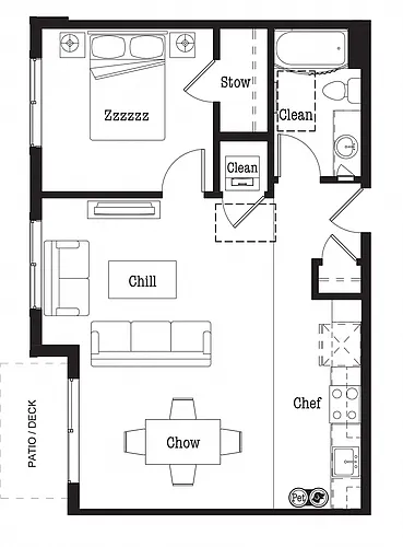Floor plan A3 One Bed