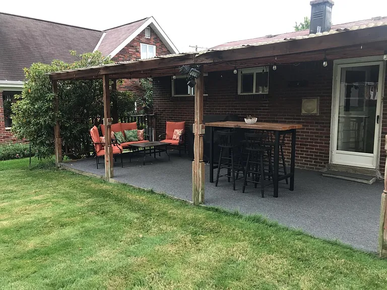 Covered back porch