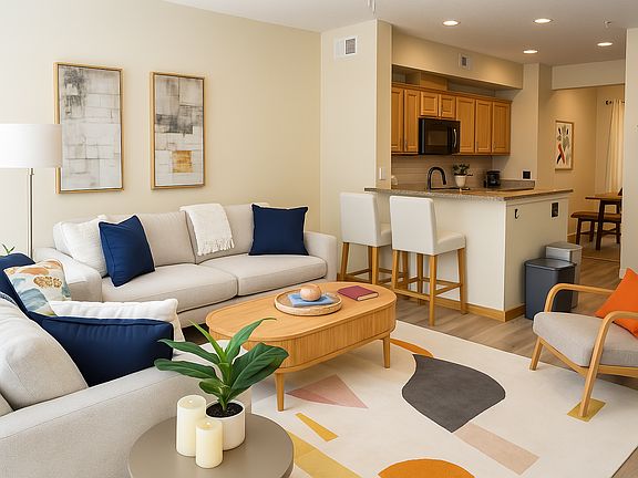 Breakfast bar, open kitchen layout