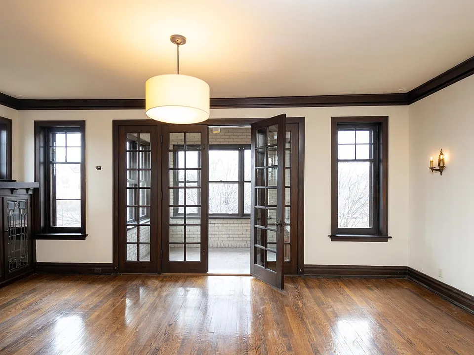 Living room looking to solarium,