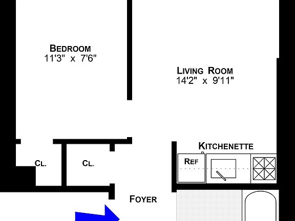 2nd image of 453 W 56th St APT 4B