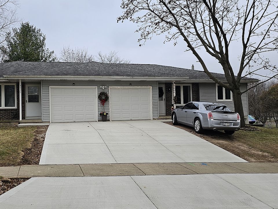The home is the right side of the duplex. Attached 1-car garage and 1 additional off-street parking spot. There is also plentiful street parking.