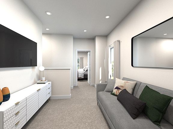 Customize the upstairs loft as a fun media room.