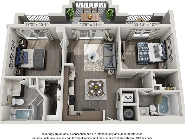 Sofia Coral Gables - C6 - 2 Beds - 2 Baths - 929 Sq. ft.