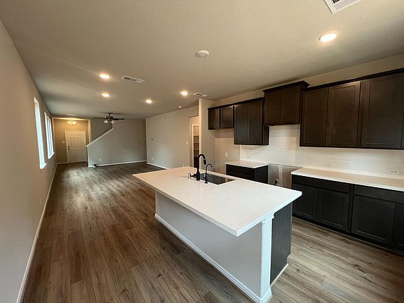 Construction progress - kitchen overlooking the dining and family room