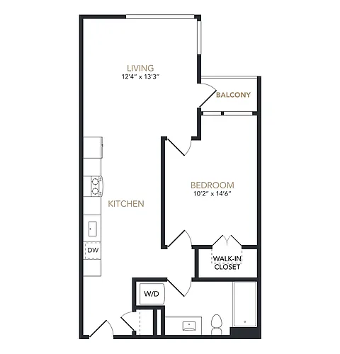 Floor plan 1X1 MFTE D