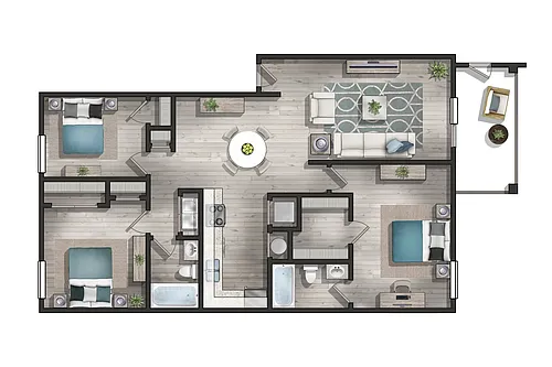 Floor plan The Peachtree Renovated