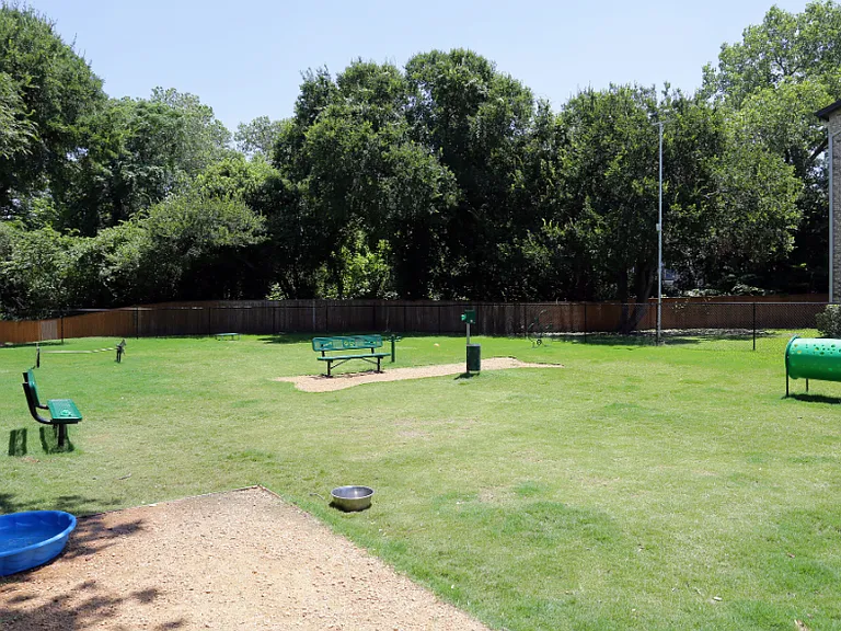 Pet friendly community with dedicated dog park area