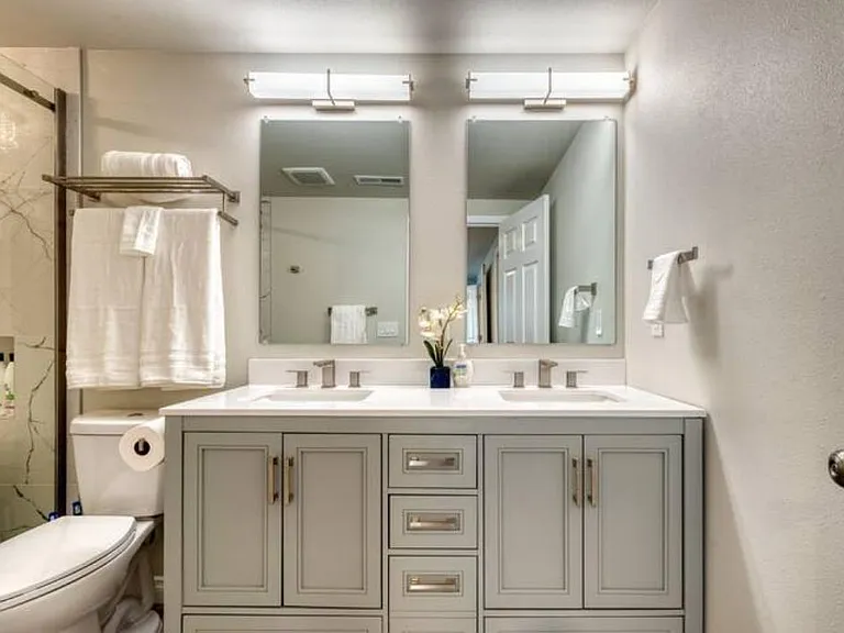 Luxurious Master Bathroom with double vanity sink