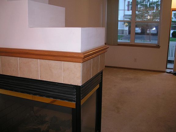 Living room with gas fireplace