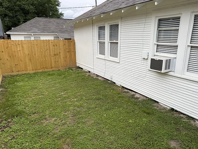 Private fenced yard