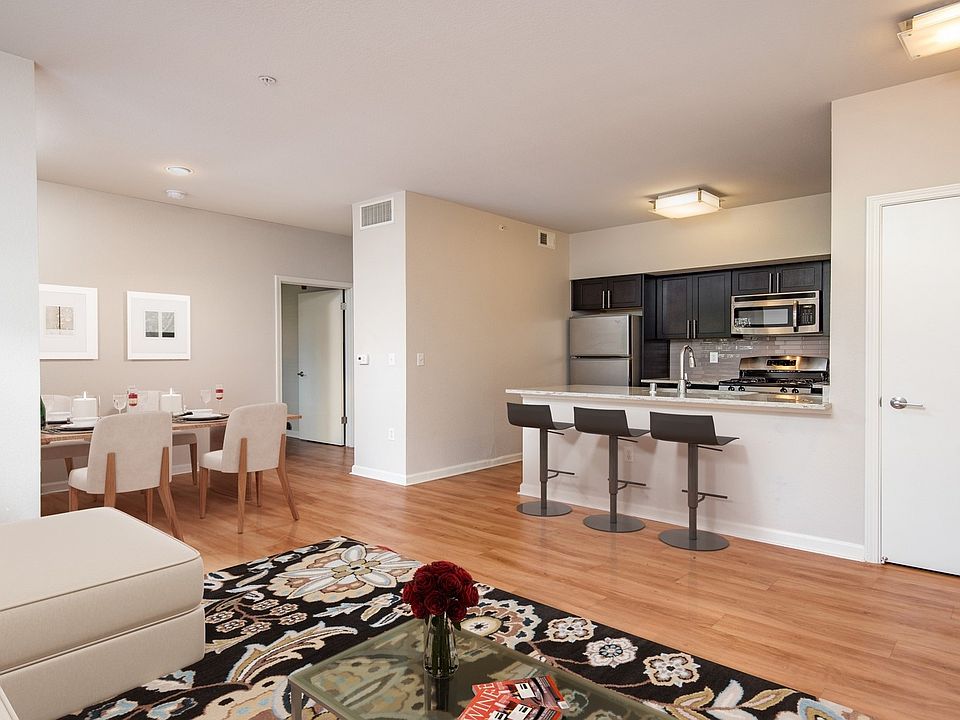 Beautifully updated kitchen that opens into the living room